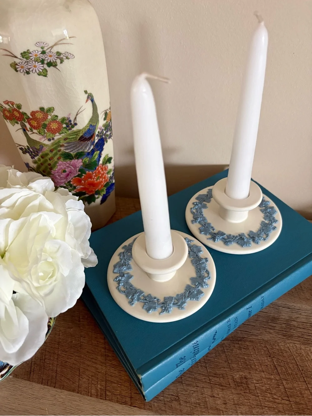 Wedgwood Queensware Candlestick Holders